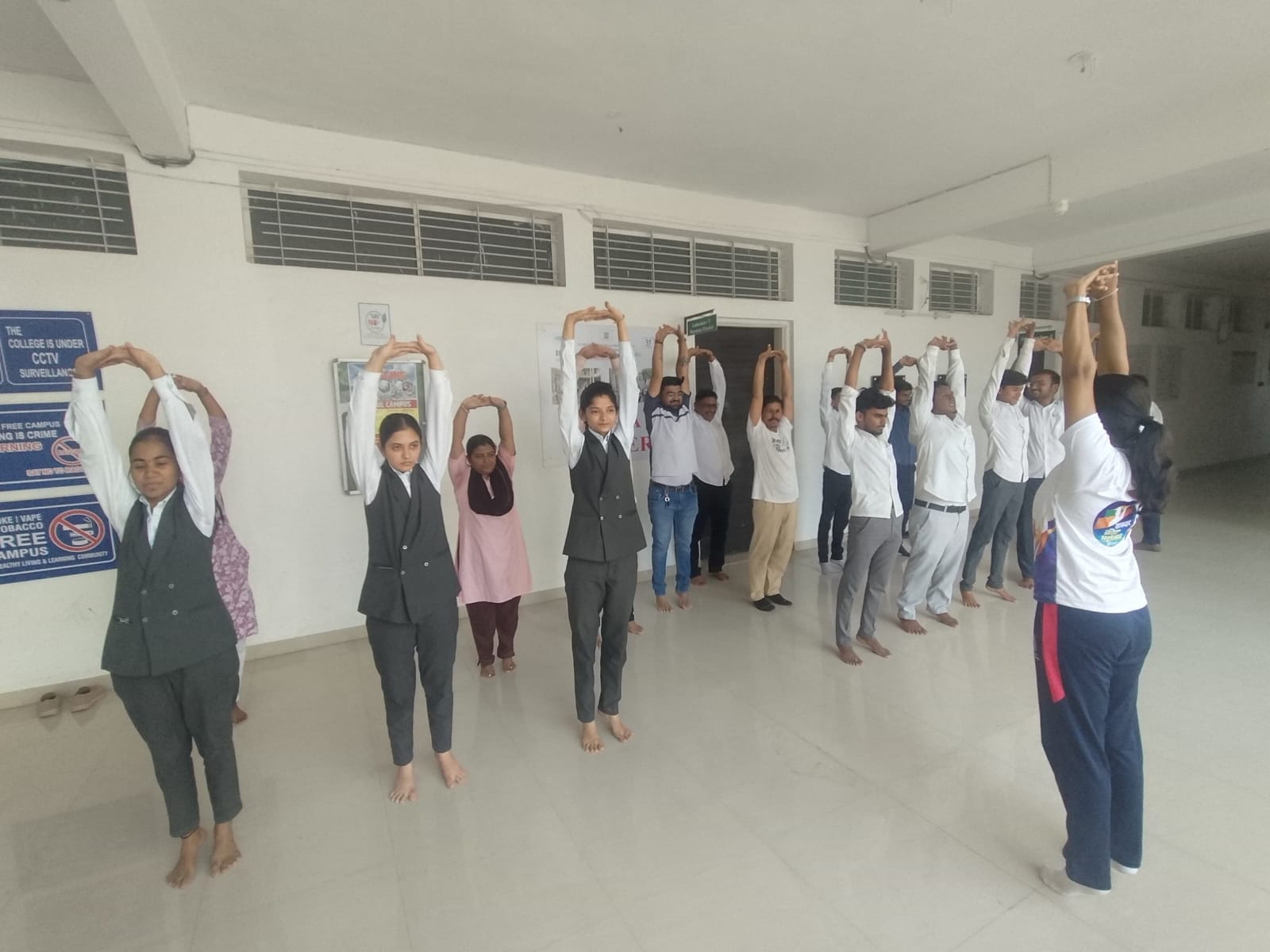 On 21st June 2026, the 12th International Yoga Day was celebrated with great enthusiasm at the college under the theme “Yoga for Healthy Ageing.” The program aimed to highlight the physical, mental, a